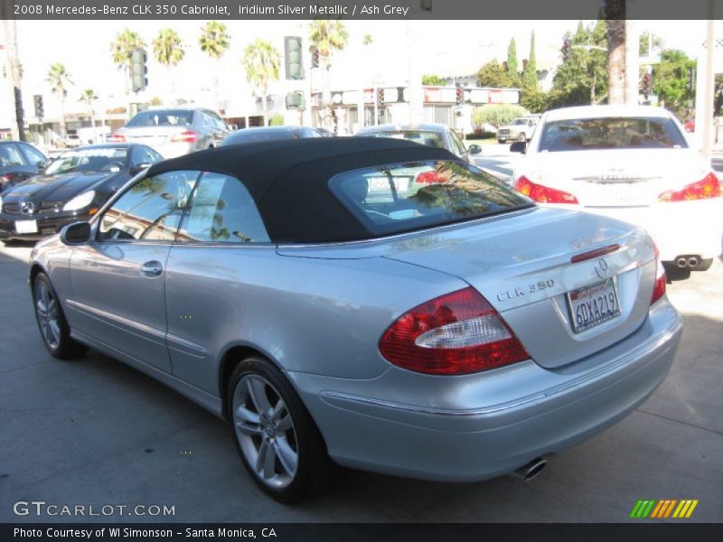Iridium Silver Metallic / Ash Grey 2008 Mercedes-Benz CLK 350 Cabriolet