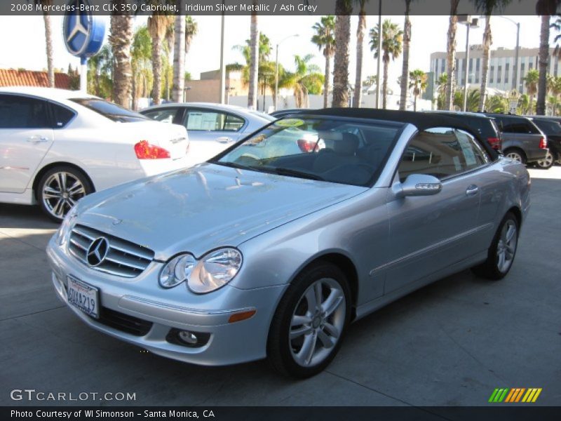 Iridium Silver Metallic / Ash Grey 2008 Mercedes-Benz CLK 350 Cabriolet