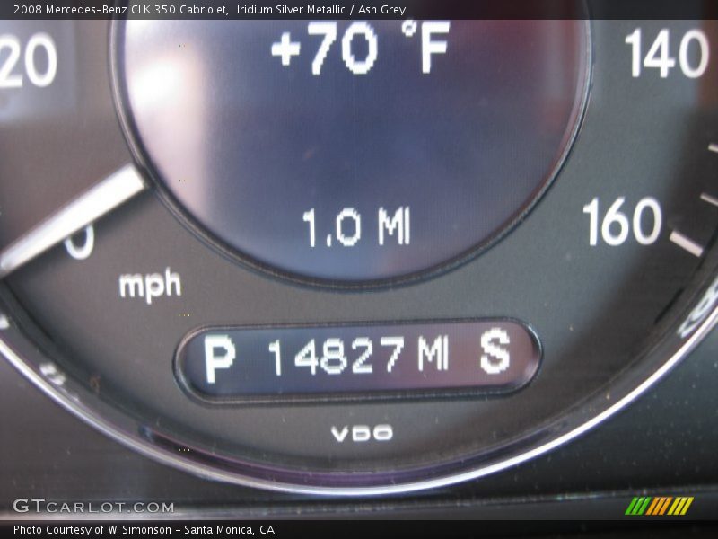 Iridium Silver Metallic / Ash Grey 2008 Mercedes-Benz CLK 350 Cabriolet