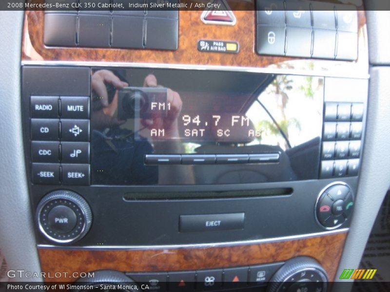 Iridium Silver Metallic / Ash Grey 2008 Mercedes-Benz CLK 350 Cabriolet