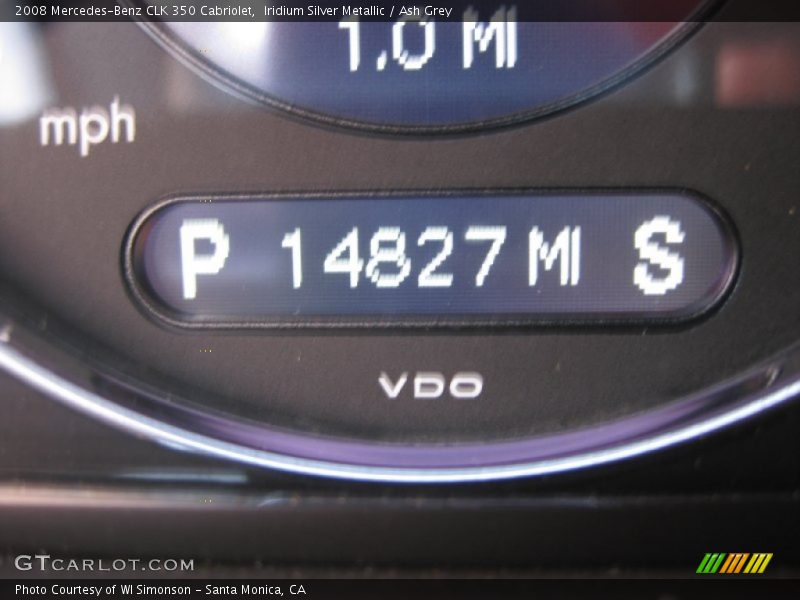 Iridium Silver Metallic / Ash Grey 2008 Mercedes-Benz CLK 350 Cabriolet