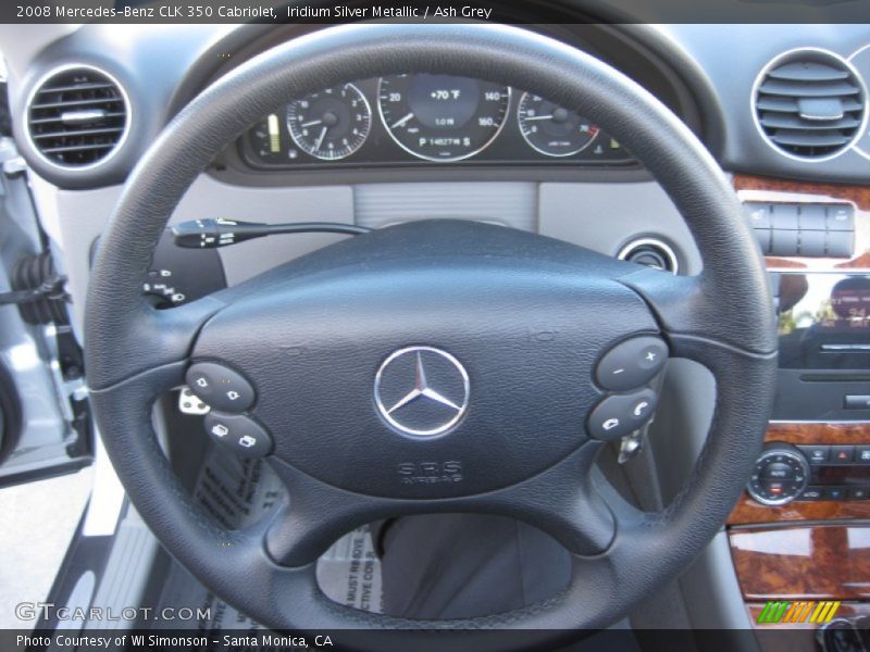 Iridium Silver Metallic / Ash Grey 2008 Mercedes-Benz CLK 350 Cabriolet