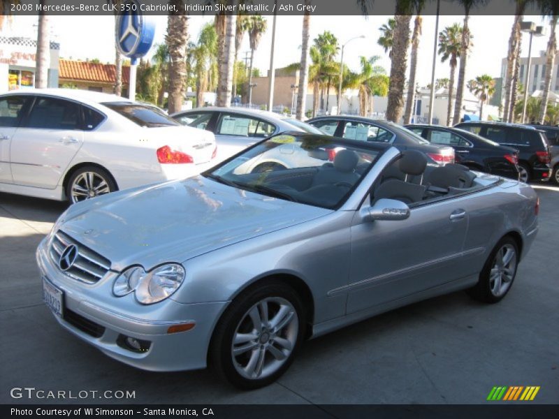 Iridium Silver Metallic / Ash Grey 2008 Mercedes-Benz CLK 350 Cabriolet