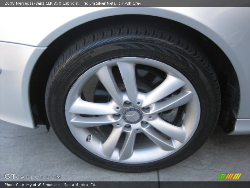 Iridium Silver Metallic / Ash Grey 2008 Mercedes-Benz CLK 350 Cabriolet