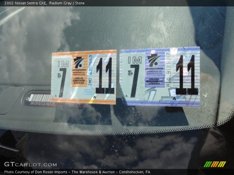 Radium Gray / Stone 2002 Nissan Sentra GXE