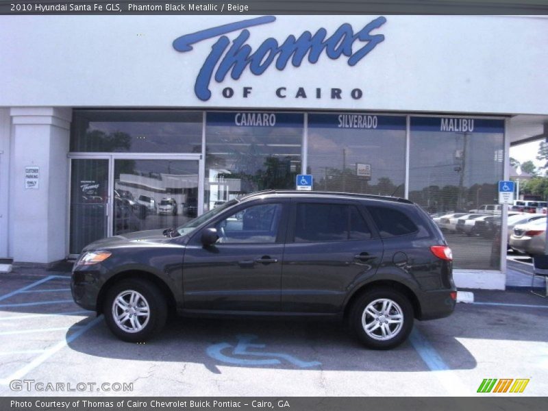 Phantom Black Metallic / Beige 2010 Hyundai Santa Fe GLS