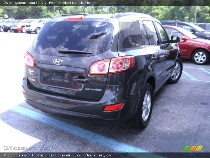 Phantom Black Metallic / Beige 2010 Hyundai Santa Fe GLS