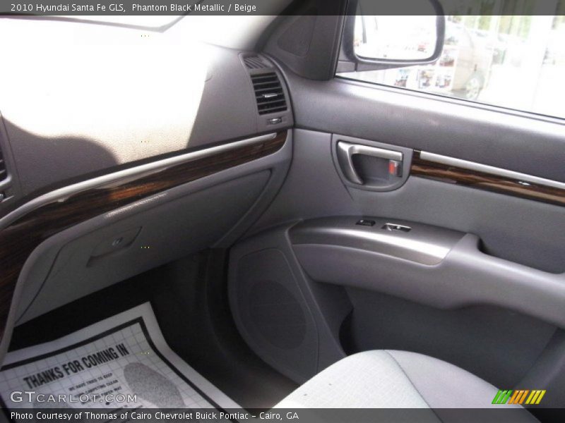 Phantom Black Metallic / Beige 2010 Hyundai Santa Fe GLS