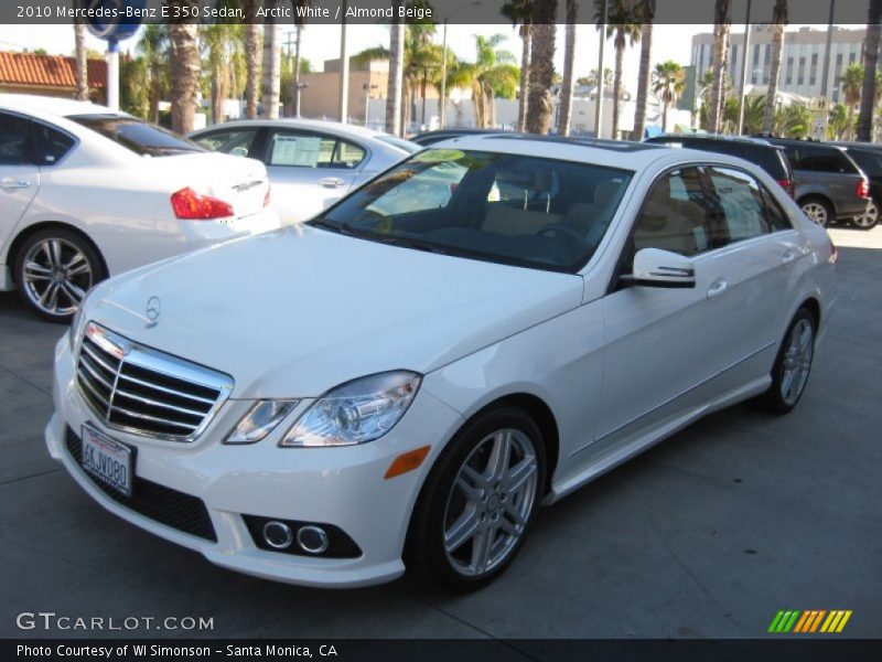 Arctic White / Almond Beige 2010 Mercedes-Benz E 350 Sedan