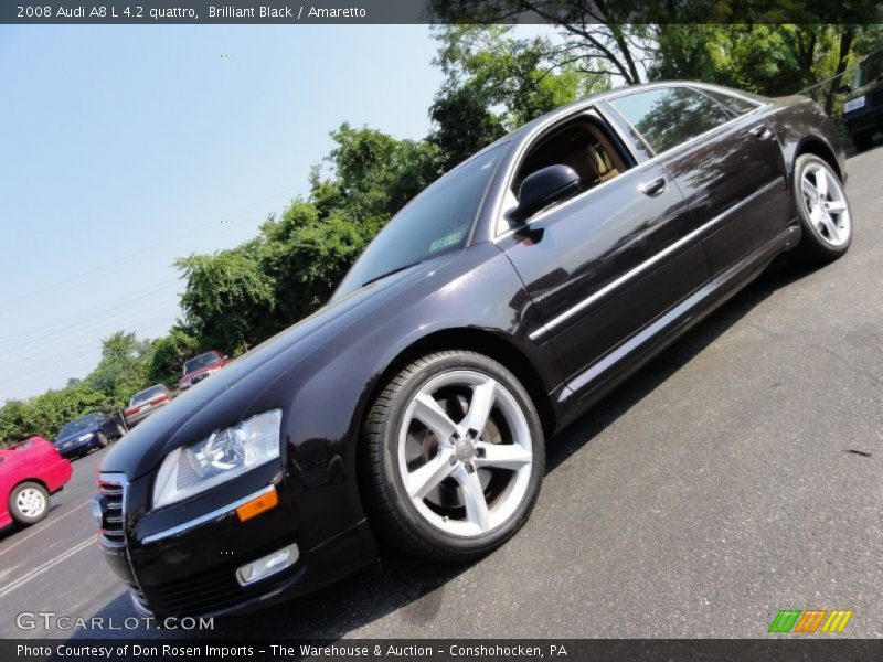 Brilliant Black / Amaretto 2008 Audi A8 L 4.2 quattro