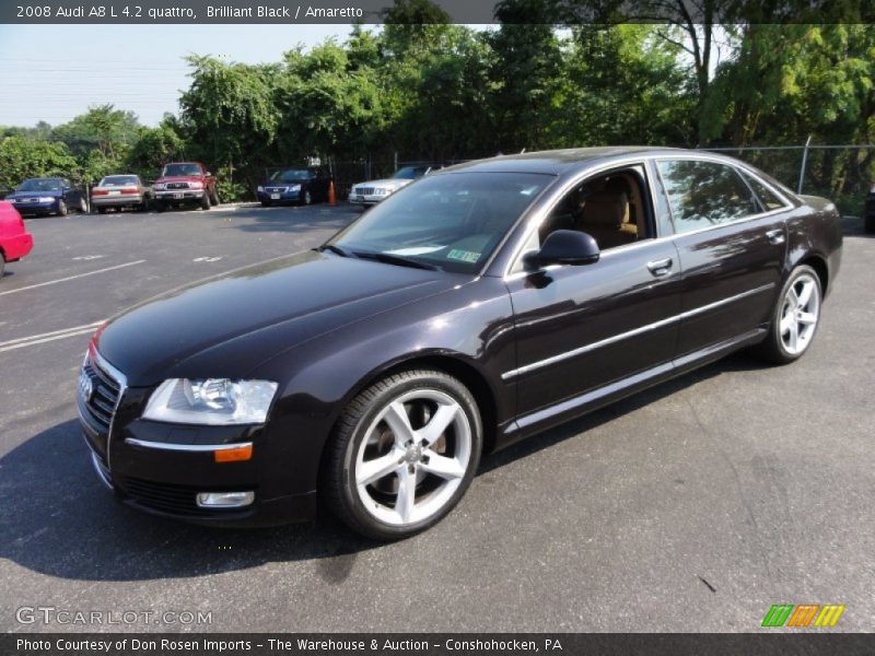 Brilliant Black / Amaretto 2008 Audi A8 L 4.2 quattro