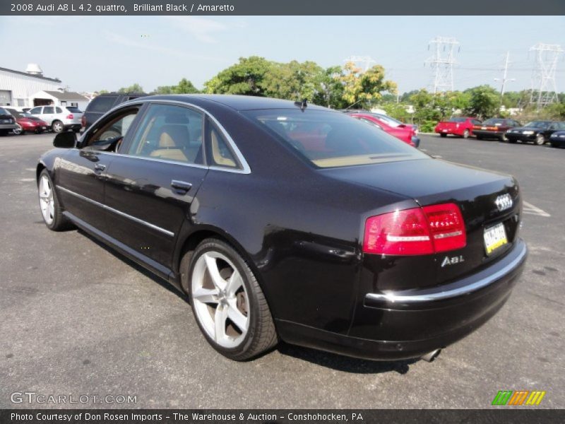 Brilliant Black / Amaretto 2008 Audi A8 L 4.2 quattro