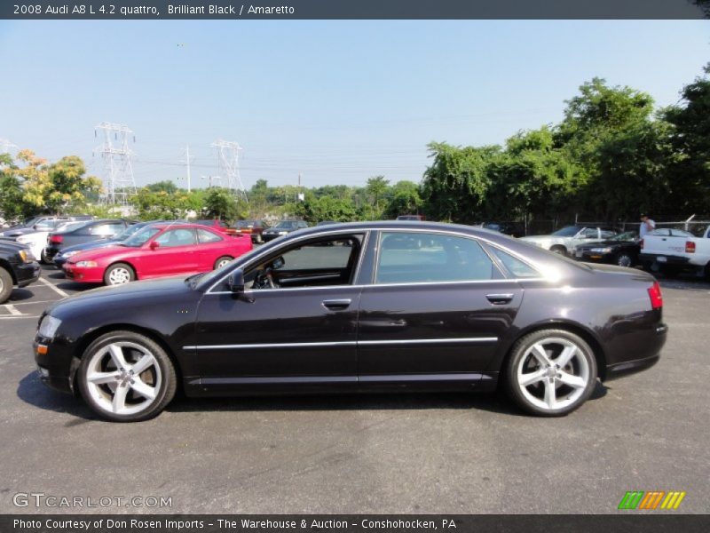 Brilliant Black / Amaretto 2008 Audi A8 L 4.2 quattro