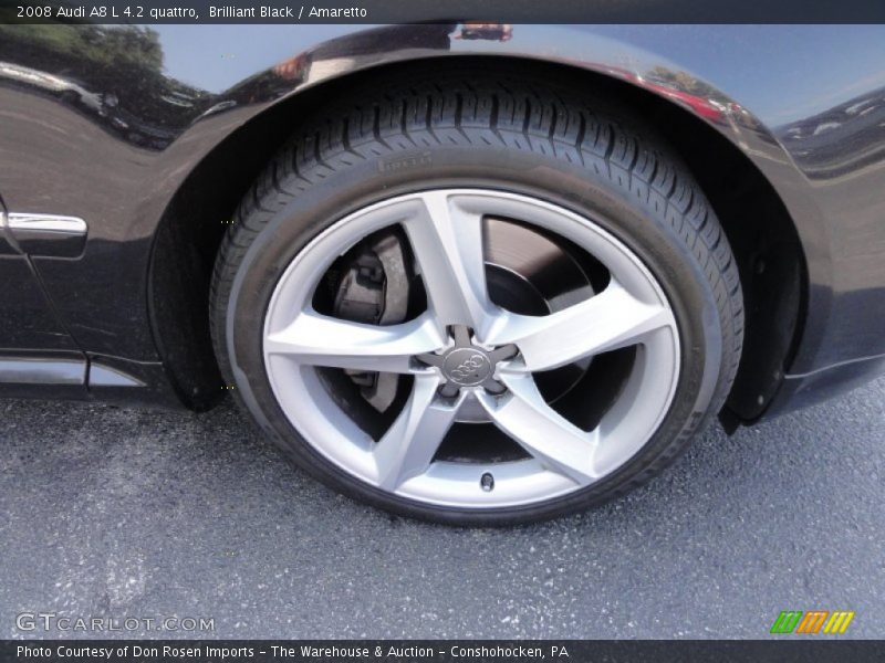Brilliant Black / Amaretto 2008 Audi A8 L 4.2 quattro