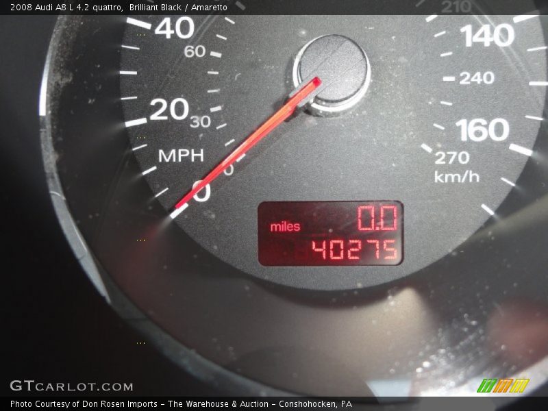 Brilliant Black / Amaretto 2008 Audi A8 L 4.2 quattro