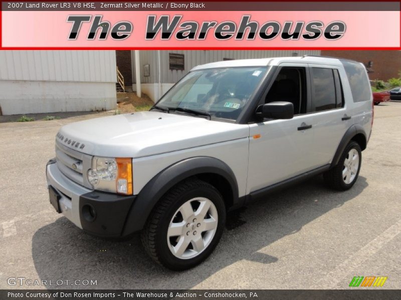 Zermatt Silver Metallic / Ebony Black 2007 Land Rover LR3 V8 HSE