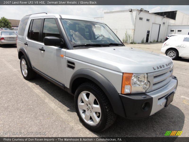 Zermatt Silver Metallic / Ebony Black 2007 Land Rover LR3 V8 HSE