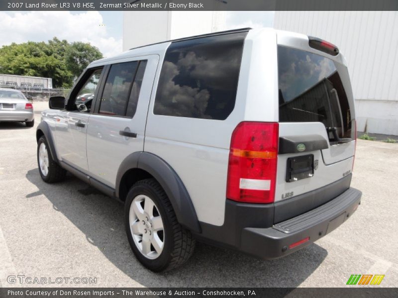 Zermatt Silver Metallic / Ebony Black 2007 Land Rover LR3 V8 HSE