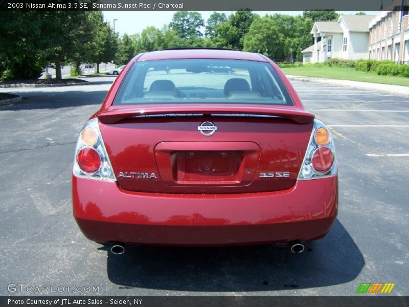 Sonoma Sunset Red / Charcoal 2003 Nissan Altima 3.5 SE
