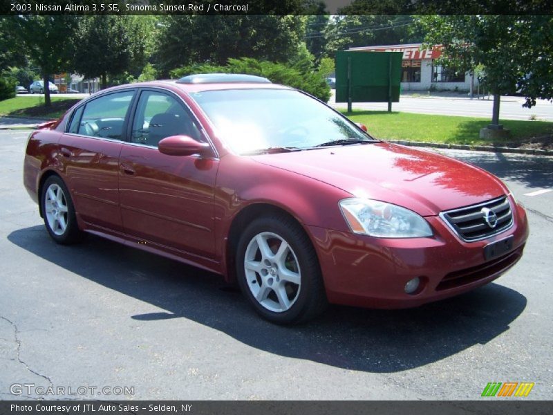 Sonoma Sunset Red / Charcoal 2003 Nissan Altima 3.5 SE
