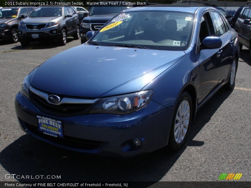 Marine Blue Pearl / Carbon Black 2011 Subaru Impreza 2.5i Premium Sedan