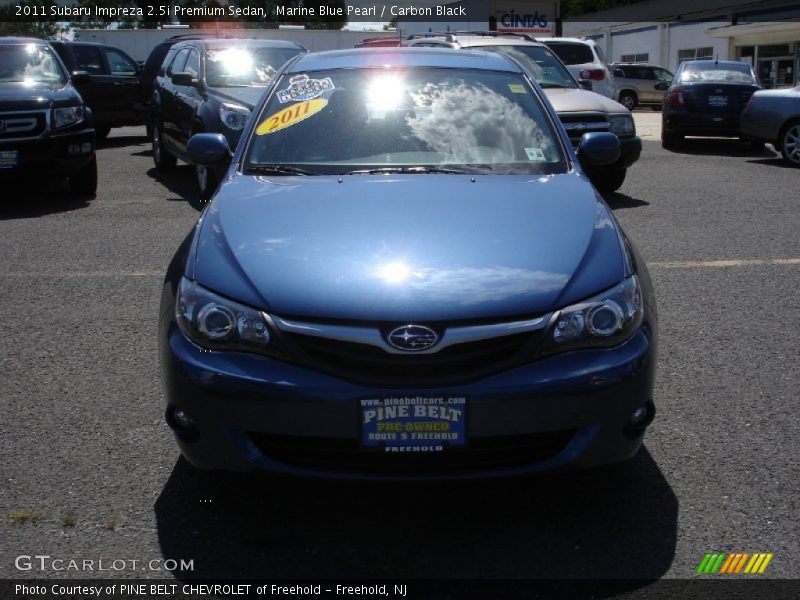 Marine Blue Pearl / Carbon Black 2011 Subaru Impreza 2.5i Premium Sedan