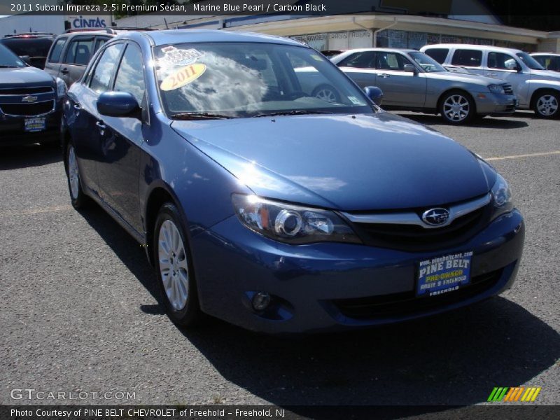 Marine Blue Pearl / Carbon Black 2011 Subaru Impreza 2.5i Premium Sedan