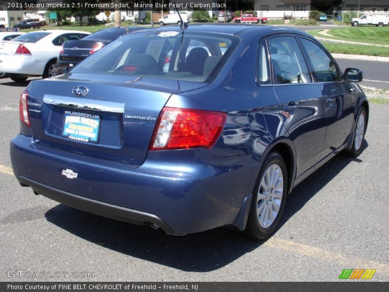 Marine Blue Pearl / Carbon Black 2011 Subaru Impreza 2.5i Premium Sedan