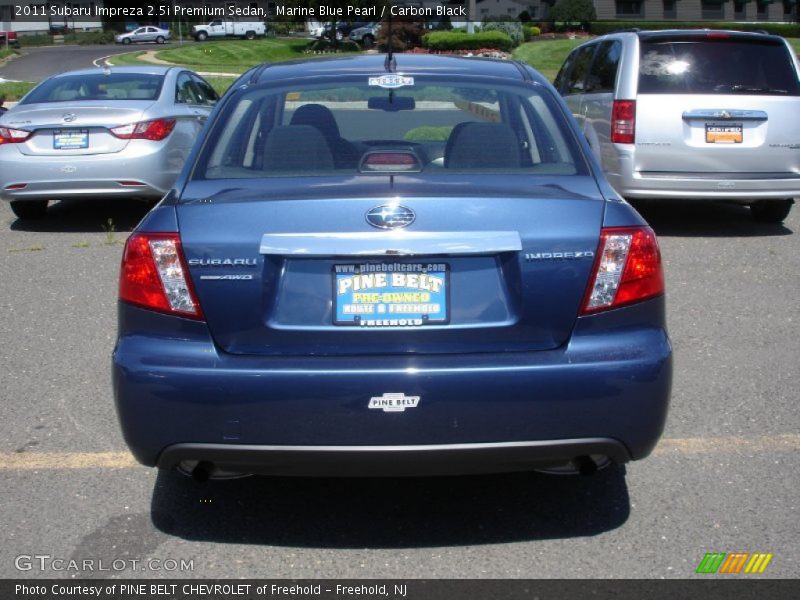 Marine Blue Pearl / Carbon Black 2011 Subaru Impreza 2.5i Premium Sedan