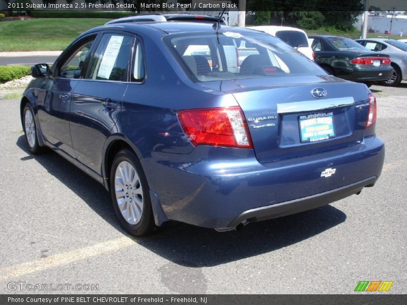 Marine Blue Pearl / Carbon Black 2011 Subaru Impreza 2.5i Premium Sedan