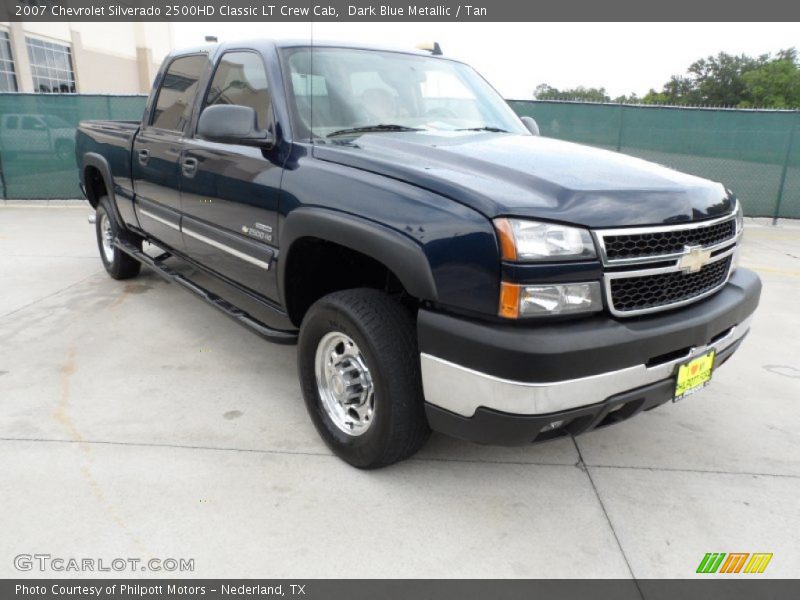 Dark Blue Metallic / Tan 2007 Chevrolet Silverado 2500HD Classic LT Crew Cab