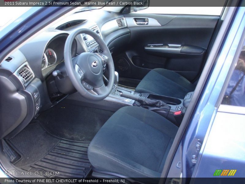  2011 Impreza 2.5i Premium Sedan Carbon Black Interior