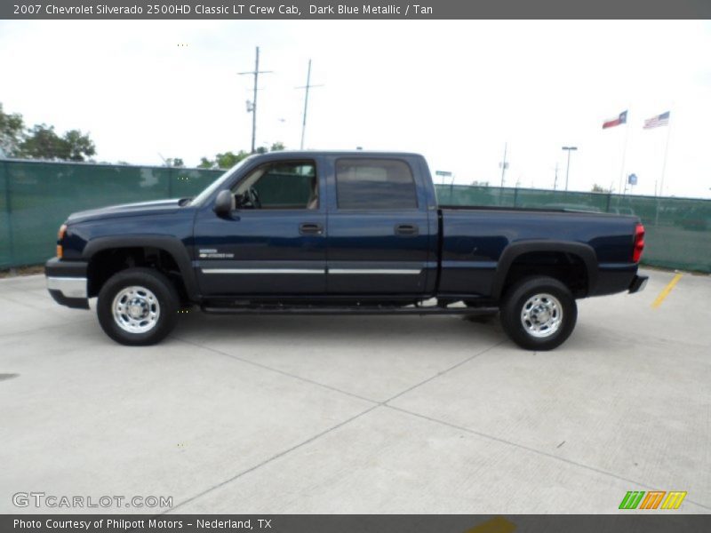 Dark Blue Metallic / Tan 2007 Chevrolet Silverado 2500HD Classic LT Crew Cab