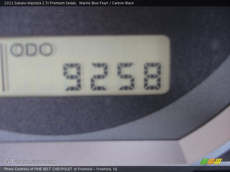 Marine Blue Pearl / Carbon Black 2011 Subaru Impreza 2.5i Premium Sedan