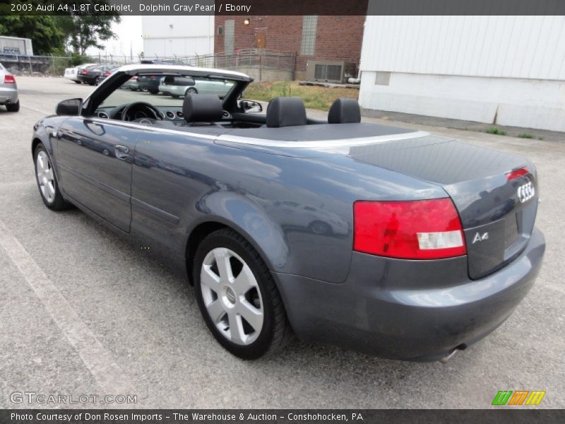 Dolphin Gray Pearl / Ebony 2003 Audi A4 1.8T Cabriolet