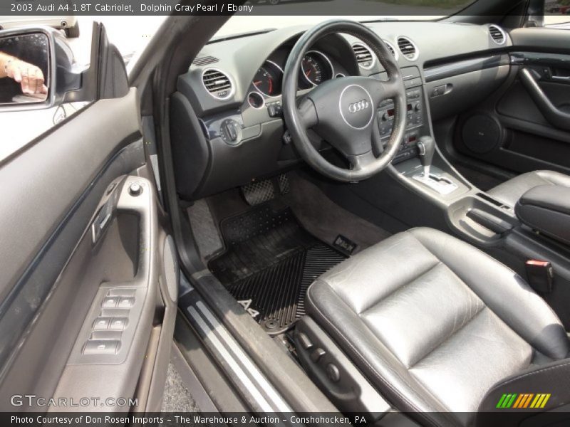 Dolphin Gray Pearl / Ebony 2003 Audi A4 1.8T Cabriolet