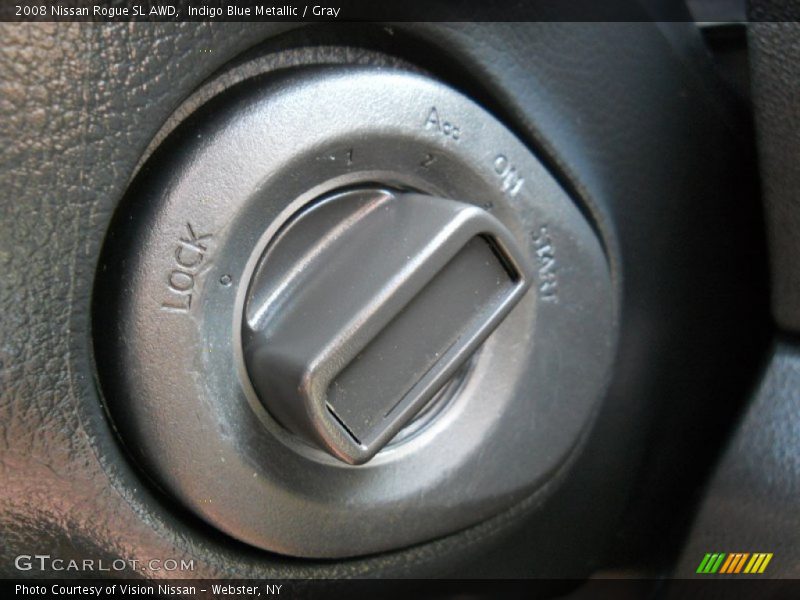 Indigo Blue Metallic / Gray 2008 Nissan Rogue SL AWD