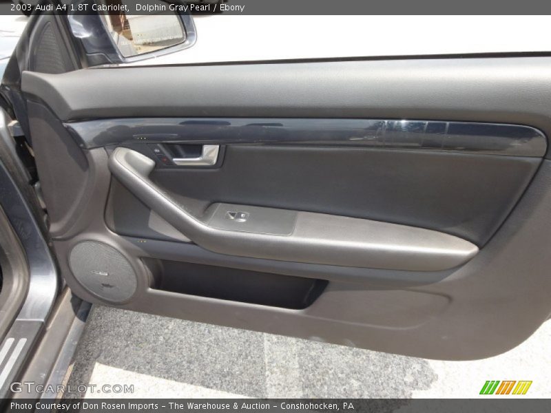 Dolphin Gray Pearl / Ebony 2003 Audi A4 1.8T Cabriolet