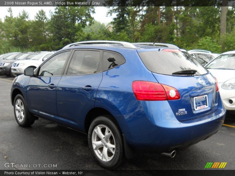 Indigo Blue Metallic / Gray 2008 Nissan Rogue SL AWD