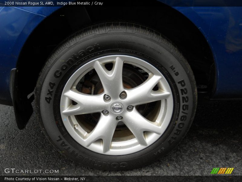 Indigo Blue Metallic / Gray 2008 Nissan Rogue SL AWD