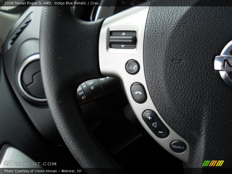 Indigo Blue Metallic / Gray 2008 Nissan Rogue SL AWD