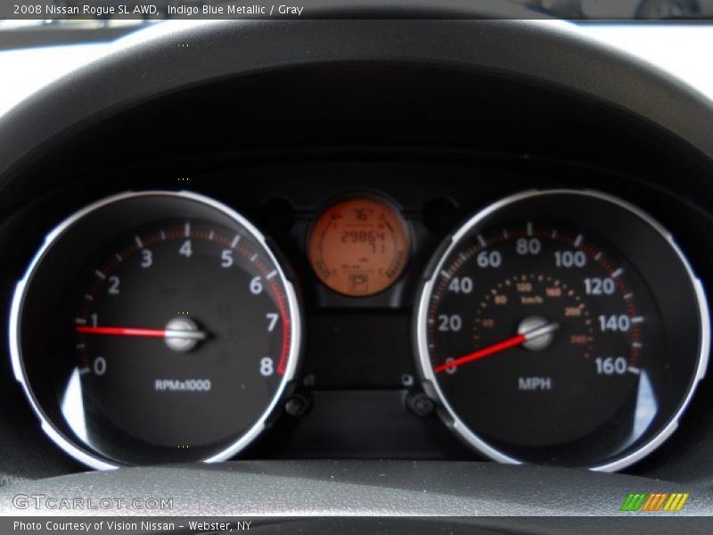 Indigo Blue Metallic / Gray 2008 Nissan Rogue SL AWD