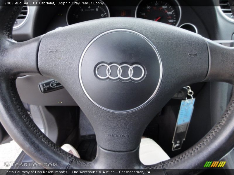 Dolphin Gray Pearl / Ebony 2003 Audi A4 1.8T Cabriolet
