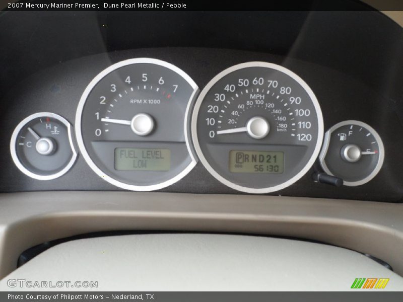 Dune Pearl Metallic / Pebble 2007 Mercury Mariner Premier