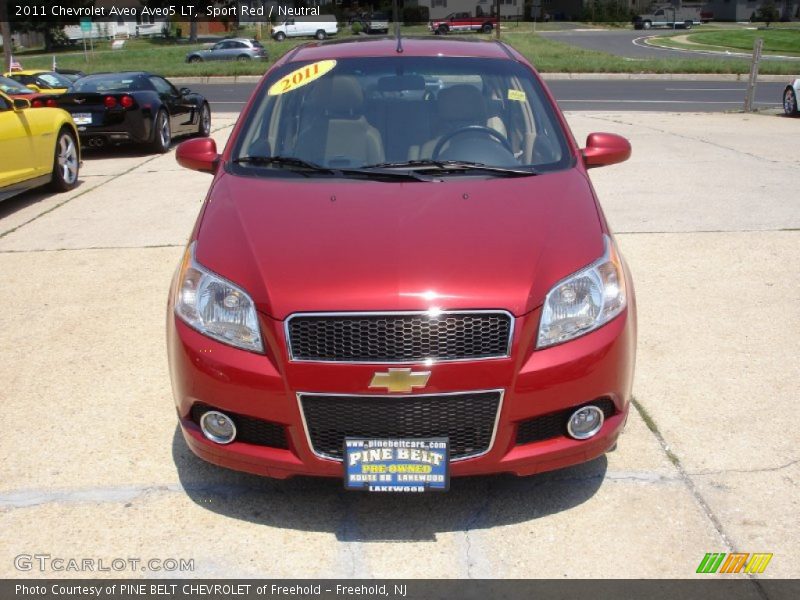 Sport Red / Neutral 2011 Chevrolet Aveo Aveo5 LT