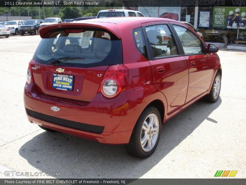 Sport Red / Neutral 2011 Chevrolet Aveo Aveo5 LT