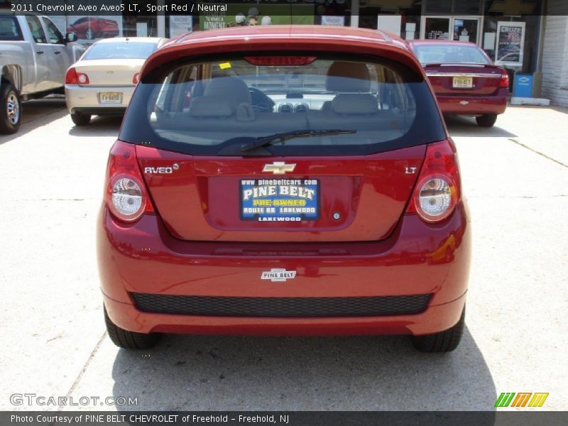Sport Red / Neutral 2011 Chevrolet Aveo Aveo5 LT