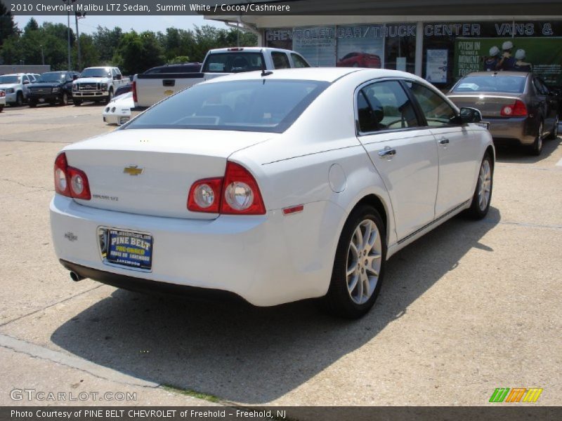Summit White / Cocoa/Cashmere 2010 Chevrolet Malibu LTZ Sedan