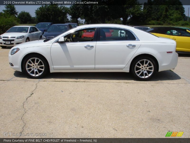 Summit White / Cocoa/Cashmere 2010 Chevrolet Malibu LTZ Sedan