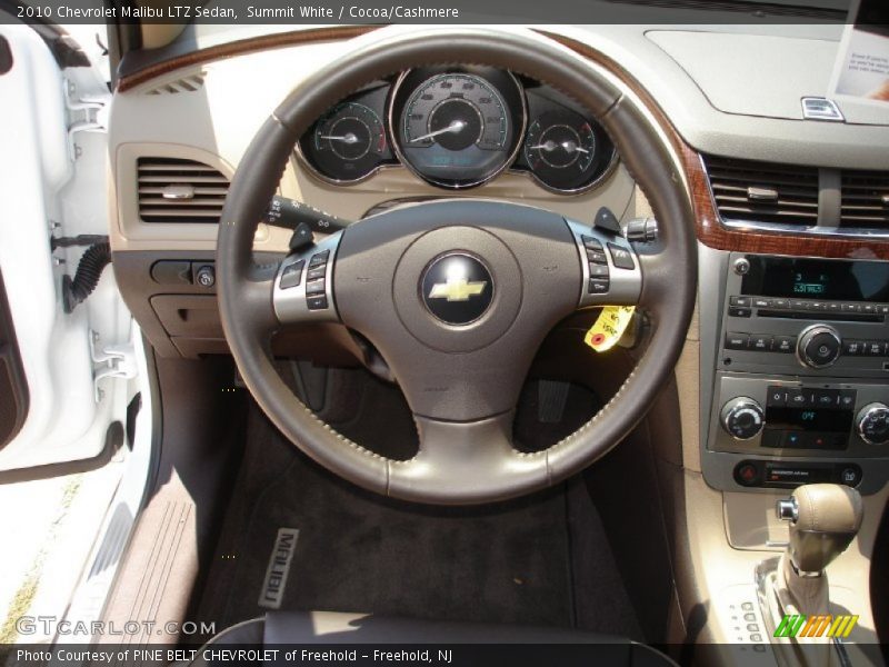 Summit White / Cocoa/Cashmere 2010 Chevrolet Malibu LTZ Sedan